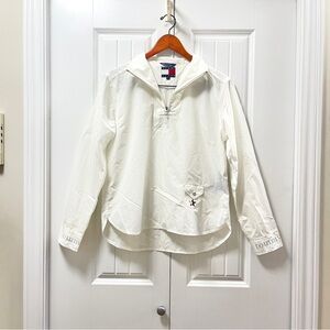 Vintage Tommy Hilfiger Retro Windbreaker White - M